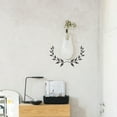 thumbnail image 2 of Set of 3 Ties Iron Leaf Wall Mounted Ornament 30x8cm Black, 2 of 8