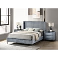 thumbnail image 2 of Blue Corduroy Bedroom Suite For Queen Bed With 2 Night Tables Modern Setup Convenient, 2 of 6