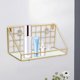 thumbnail image 5 of Accesorio de decoración de inodoro de baño montado en pared de Blanco y dorado, 5 of 7