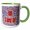 Green/White, variant on 3drose, Happy St Georges Day with Abstract Union Jack Flag Background, 11oz Mug
