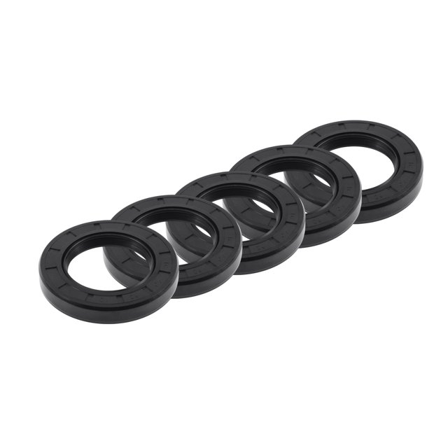 Anillo de Sello de Aceite Universal TC Doble Labio con Resorte de Acero 40x65x10mm Alta Presión Caucho NBR Negro 5pcs