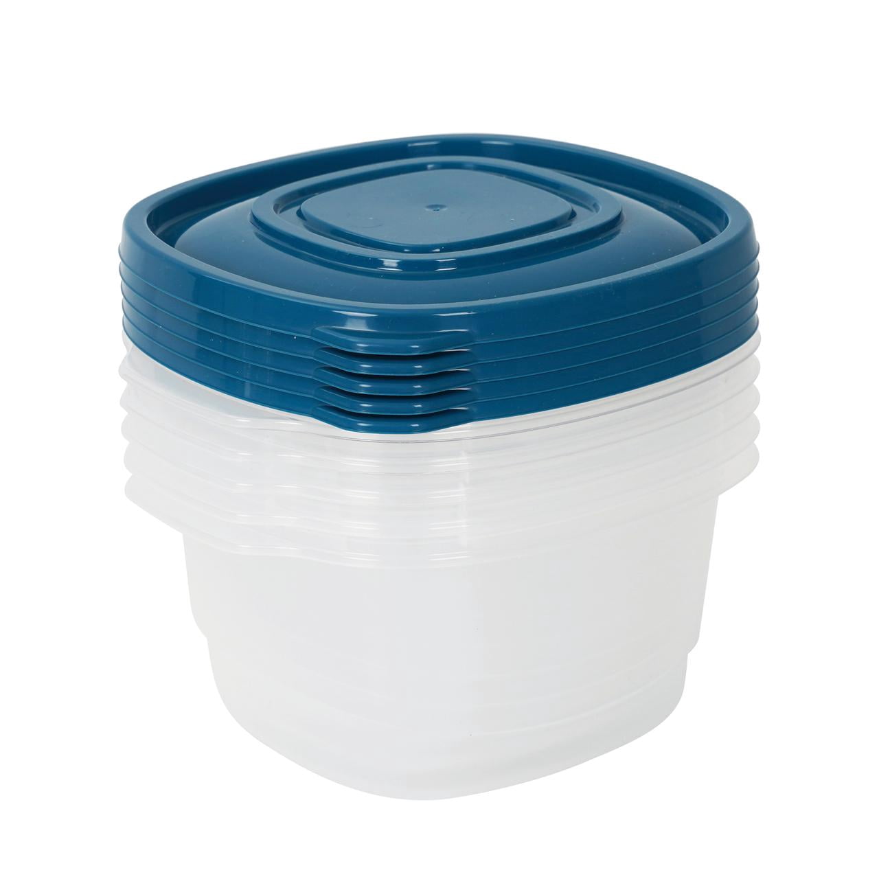 (4 pack) Mainstays Semi Durable Food Storage Containers, 5.2 Cup, 5 Pack