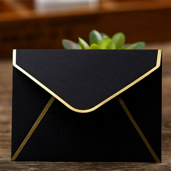 100 Pcs Mini Envelopes Gift Card Envelopes for Gift Cards Wedding Envelopes or Place Card, 50 Pcs White & 50Pcs Black