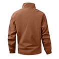 thumbnail image 4 of Men's Lightweight Quarter Zip Stand Up Collar Pullover Windbreaker for Golf, Hiking, and Running Wind Breaker Jackets with Zipper Pocket Size 3XL Coffee, 4 of 9