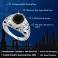 thumbnail image 3 of Gem Stone King 4.29 Cttw Black Onyx Ring for Men | 925 Sterling Silver | Oval 12X10MM | Gemstone Birthstone | Available 7,8,9,10,11,12,13, 3 of 6