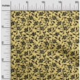 thumbnail image 2 of oneOone Cotton Jersey Yellow Fabric Floral Silhouette Dress Material Fabric Print Fabric By The Yard 58 Inch Wide, 2 of 4