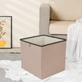 thumbnail image 5 of REGALWOVEN Storage Cube, Fabric Storage Bin for Shelves Closet, Set of 3 Collapsible Storage Baskets for Organizing Clothes Books Coffee 13*13*13in, 5 of 6