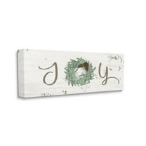 Stupell Indtries Country Inspired Joy Winter Wreath Design Designed by Grace Popp