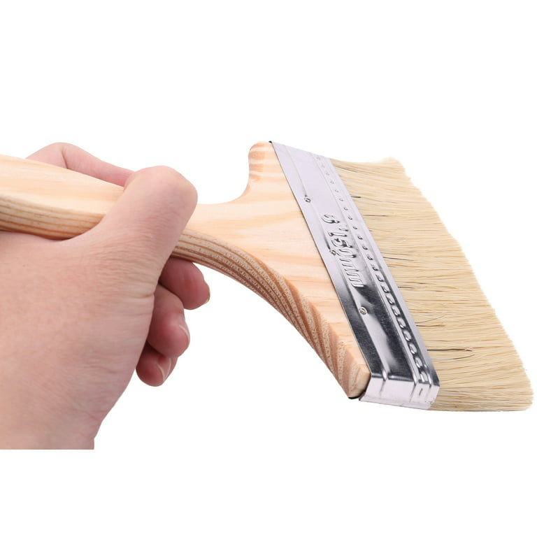 2X 6inch Wide Bristle Hair Wooden Handle Paint Brush Wall Painting Tool 