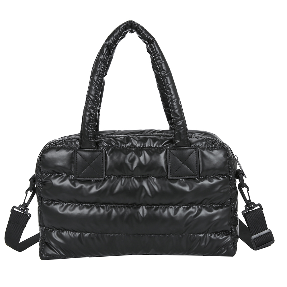 Peggybuy Women Retro Cotton Padded Nylon Messenger Bag Large Top-handle Bag  (Black) Walmart Canada