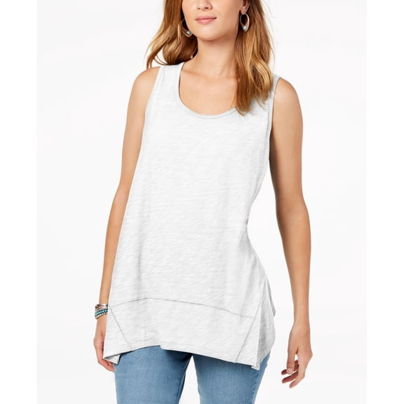 Style & Co Petite Swing Tank Top Winter White PXS