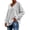 Grey, variant on ZDNIXIAN Shirts for Women ,Long Sleeve Loose Knit Top, Side Slit Casual Pullover, Solid Color Drop Shoulder Relaxed Fit Knitted Shirt