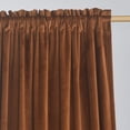thumbnail image 2 of Cortinas Roslynwood, 132 x 305 cm, terciopelo marrón opaco, 2 paneles, 2 of 8