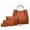 Brown, variant on zttd casual reto fashionleather women handbag 4 piece set shoulder bag handbag tote holder shopper purse bags a