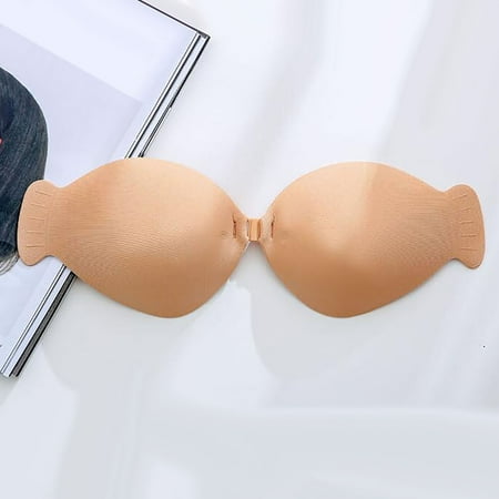 GZWYHT Strapless Bra Clearance Bras for Women Women Strapless Bra Invisible Non-Slip Chest Patch Comfortable Underwear Tshirt Bras Full Coverage Bra Push Up Bra Beige One Size