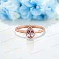 thumbnail image 2 of SHEKHAWATJEWELS 7X5 mm / 1 Ct Pear Shape Morganite Engagement Ring Solitaire Bezel Set Simple ring Peach Gemstone Ring For Women Valentine's Day Gift, 2 of 8