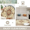 thumbnail image 5 of 6x9 Area Rug, Super Soft Washable Rugs for Living Room, Non-Slip Stain Resistant Vintage Rugs, Ultra-Thin Large Area Rugs, Red, 5 of 6