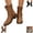 Brown, variant on Leather Boots for Women Comfort Mid Calf Booties Fashion Round Toe Low Heel Biker Boots