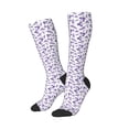 thumbnail image 2 of Fotbe Lavender Flowers print Women's Men's Novelty Crew Socks Cotton Socks Knee High Socks for Walking,Running,Nurses,Pregnancy, 2 of 9