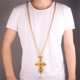 thumbnail image 3 of Collar con colgante grande para hombre, crucifijo cristiano y ortodoxo, Jesús, Cruz rusa, oración, joyería rusa, Collar de Pastor, 3 of 5