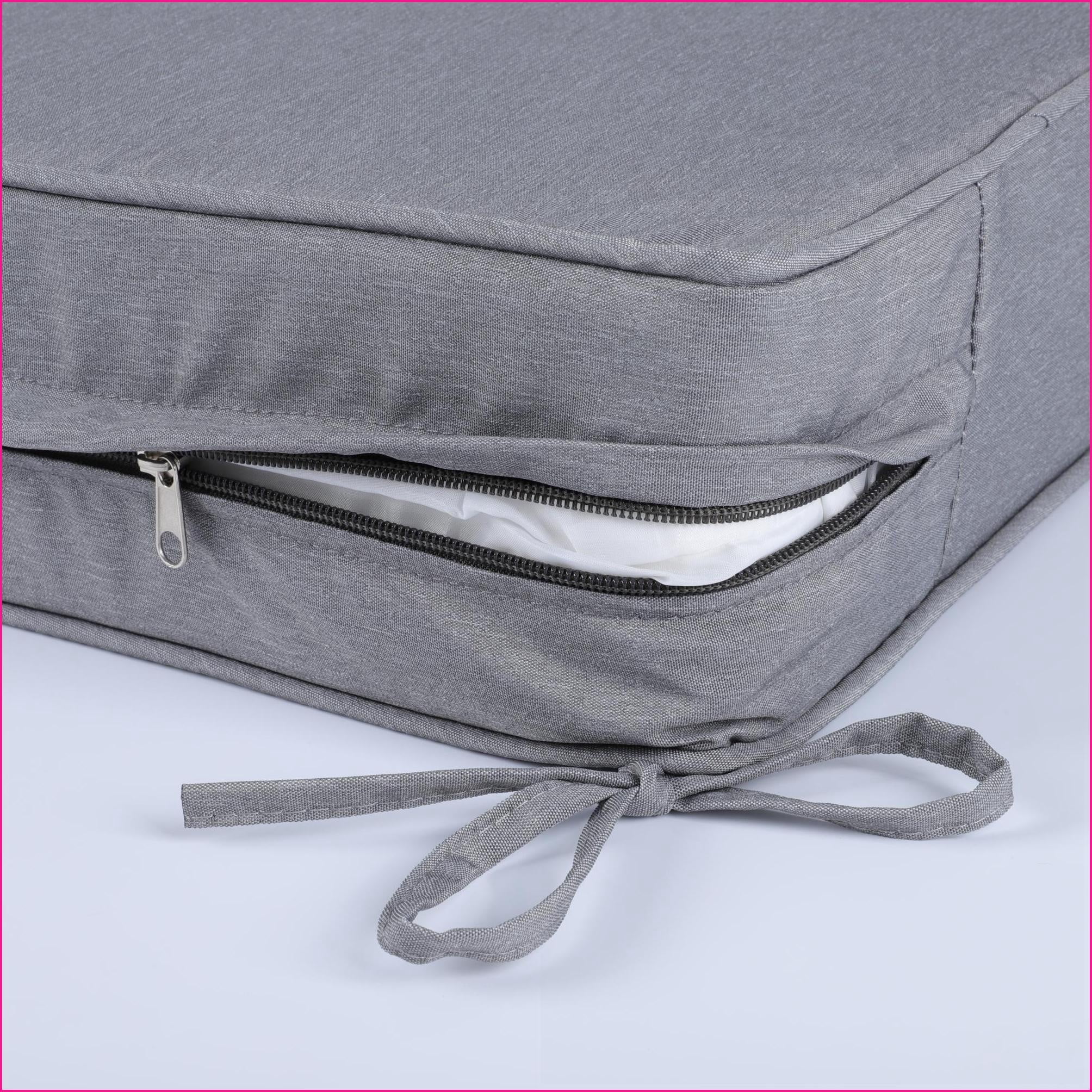Patio Furniture Loveseat Cushion Set | 48x24 Inch 3-Piece | Waterproof Fade Resistant | For Outdoor Patio | slate gray