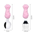 thumbnail image 3 of Tableware Learning Fork Pink 1 Set 4.3In, 3 of 5