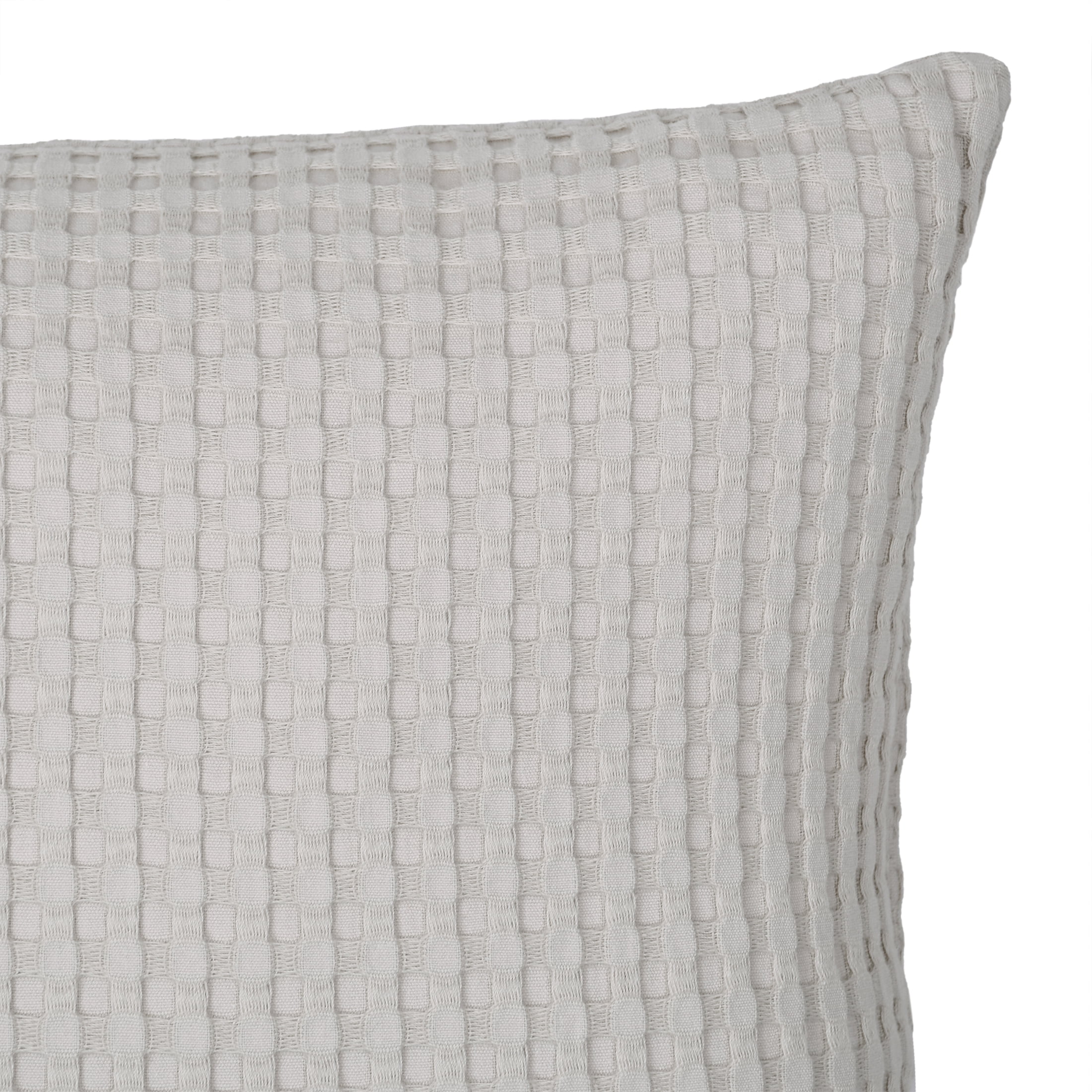 Mainstays Waffle Pillow Cover, 18" x 18", 2 pack, Papyrus