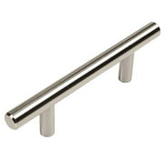 25 Pack - Cosmas H698-2.5SS Stainless Steel Cabinet Hardware Euro Style Bar Handle Pull - 2-1/2" Hole Centers, 4-7/8" Overall