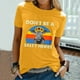 thumbnail image 1 of Pntutb Mujeres Casual Carta Impresión Mangas Cortas O-Cuello Camiseta Suelta Blusa tops Pntutb Pntutb-3611, 1 of 5