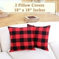 thumbnail image 3 of Buffalo Check Plaid Set of Table Runner and 2 Throw Pillow Covers - Plaid Pattern Checkers - 72 Inch x 14 Inch Runner and 18 Inch x 18 Inch Pillow Cover Case, 3 of 5