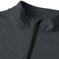 thumbnail image 3 of Brglopf Men's Workout Tops Stand Collar Long Sleeve Muscle Shirts Trendy 1/4 Zipper Fleece Lined Thicken Athletic Pullover Tops, 3 of 7