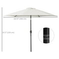 thumbnail image 3 of Outsunny 8.5' Round Aluminum Patio Umbrella, Cream White, 3 of 10