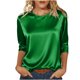 thumbnail image 2 of Neewe 3/4 Length Sleeve Womens Tops Casual Crewneck Pullover Tunics Summer Classic Stain Blouses Fashion 2026, 2 of 8