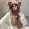 thumbnail image 2 of iHPH7 Winter Hats for Women Scarves for Women Furry Hat Winter Accessories for Women Christmas Gifts Hat and Scarf Set for Women Winter Scarf Coffee One Size, 2 of 4
