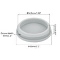 thumbnail image 3 of 1pcs Silicone Snap in Locking Hole Plugs,50.6mm Narrow Groove 5mm for Kitchen Waterproof Sealing Plugs Grey, 3 of 7