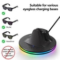 thumbnail image 5 of Charging Stand for Meta Smart Glasses, RGB Storage Dock with USB C Cable, Black, 5 of 10