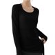 thumbnail image 2 of Camiseta Deportiva de Larga para Mujer, Cuello Redondo, Corte Ajustado, Ideal para Yoga y Otras Actividades Al Aire Libre Negro S, 2 of 7