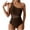 Coffee, variant on Youyipin Womens Swimsuits One Piece Swimsuit One Shoulder Bathing Suit For Women Slimming Sexy Mesh Sheer Swimwear