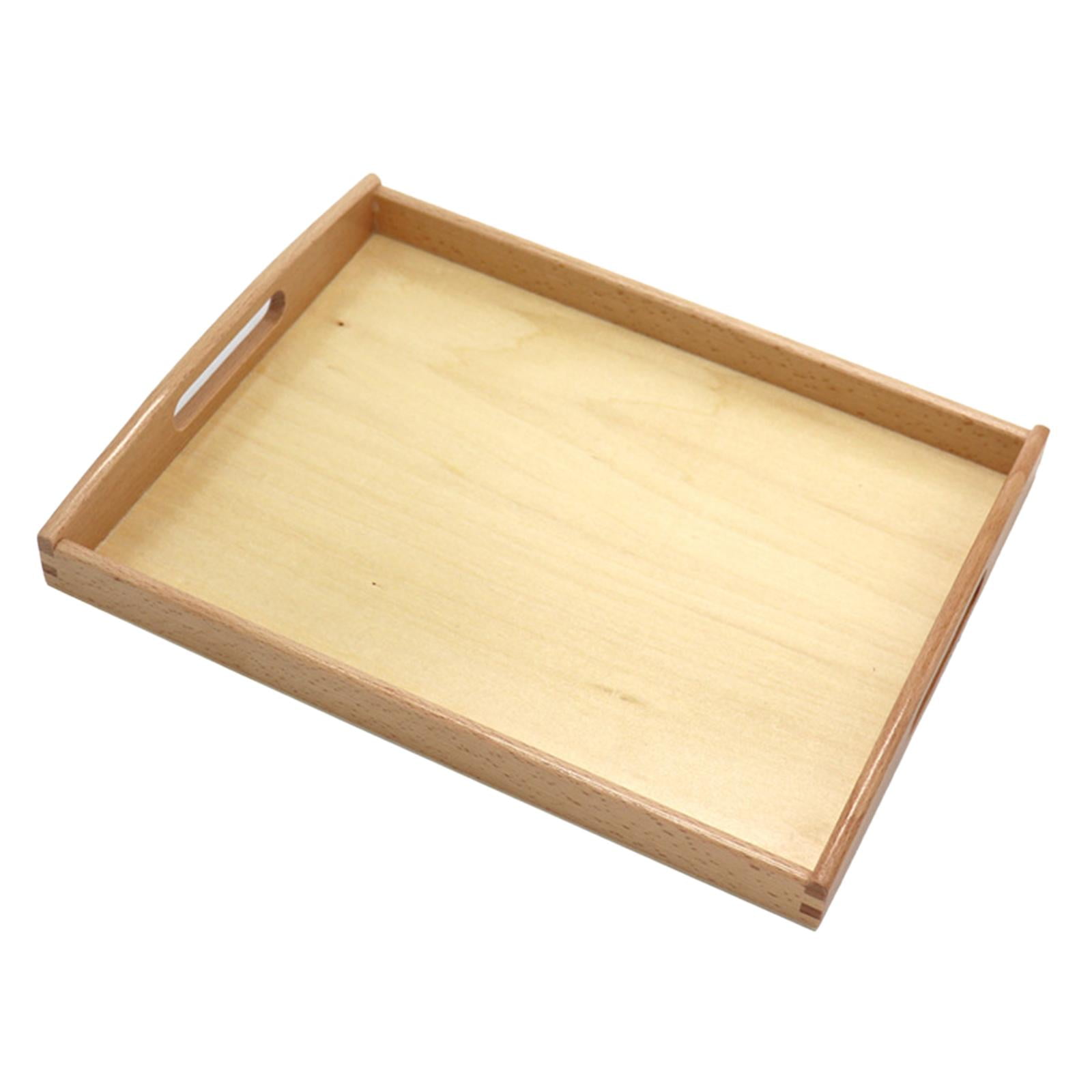 Wooden Serving Tray Lightweight Durable Educational Montessori Wooden