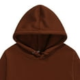 thumbnail image 4 of Ulanda Boys Girls Solid Soft Hooded Sweatshirt Classic Oversized Hoodies Loose Pullover Sweatshirts with Pocket for Kids (Coffee, 11-12 Years), 4 of 4