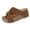 Brown, variant on Women's Platform Wedge Sandals, Cork Wedges Heels Slip on Platform Slides Sandals Comfortable Open Toe Casual & Dressy Summer Beach Shoes