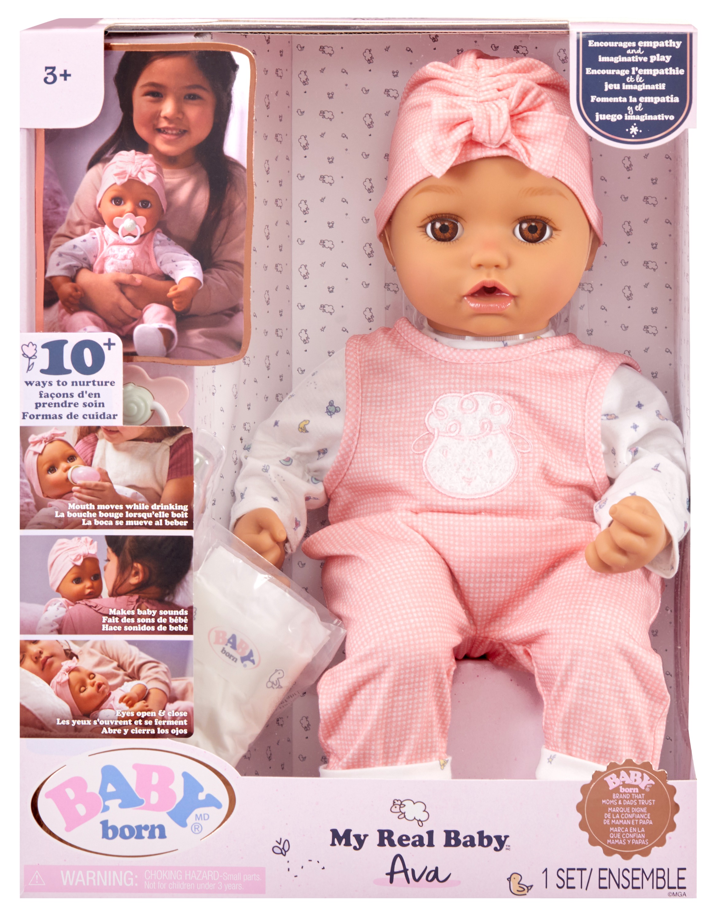 Baby Born My Real Baby Doll Ava, Brown Eyes photo 8