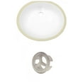 thumbnail image 1 of 19.5-in. W CUPC Oval Bathroom Undermount Sink Set In White - Brushed Nickel Hardware AI-20352, 1 of 6
