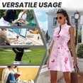 thumbnail image 6 of Yuyamidu Ribbon Womens Golf Dress Casual Womens Golf Outfit with Shorts Pockets Workout Exercise Athletic Dress Size XS A-Line Workout Dresses, 6 of 7