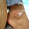 thumbnail image 4 of Boho Beads Double Layer Silver Beach Anklets For Women Ring Beads Pendant Foot Chains Beach Bracelet Anklets Pet Remembrance Bracelet Bracelet Display Ring Joint Eyebolt of The Rings Book Set of The, 4 of 4