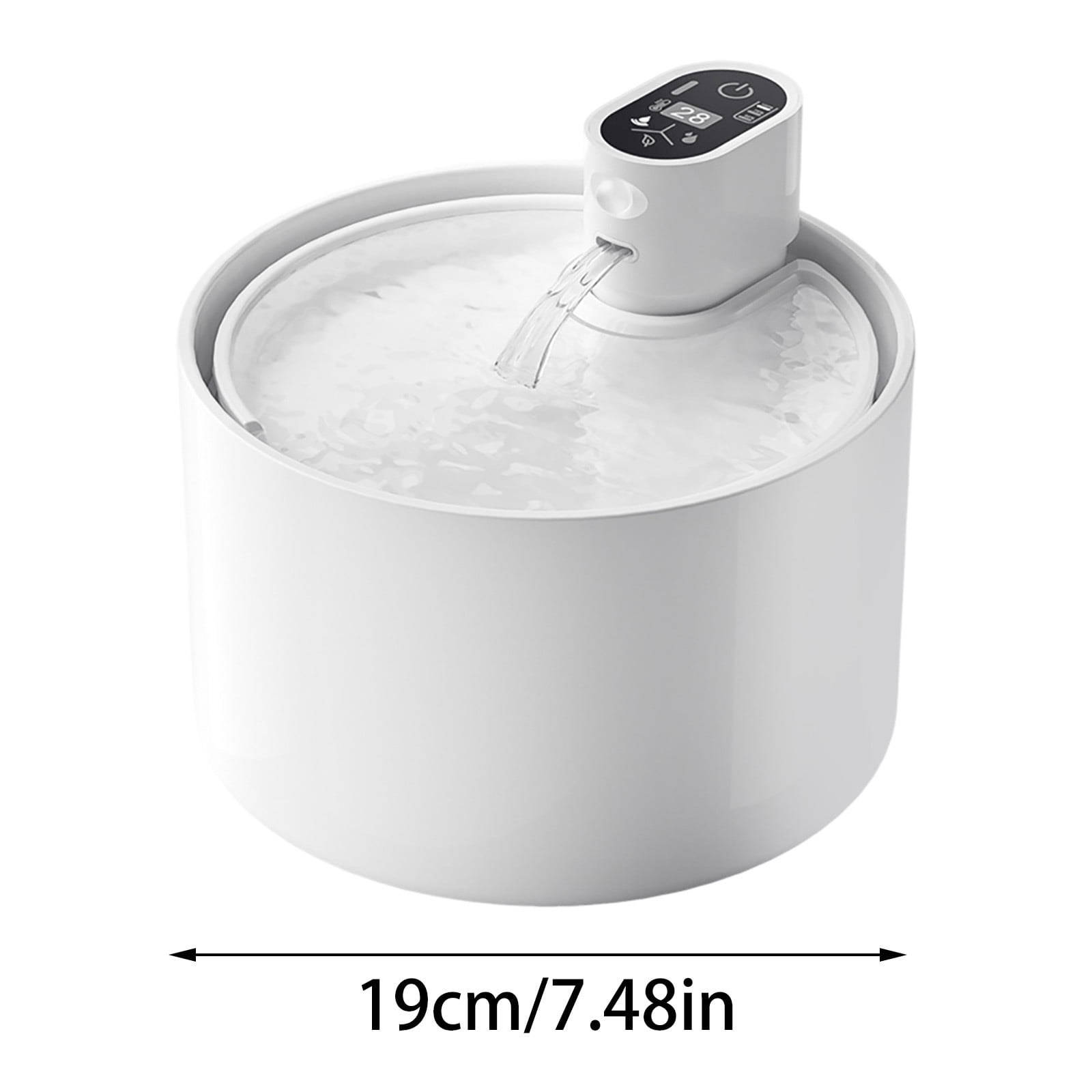 CHIKANSTORE Cat Water Fountain,Ceramic Cat Water Fountain Cordless Automatic with Ultra-Quiet Pump for Cats, Dogs, Multiple Pets