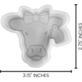 thumbnail image 3 of Cow with Ear Tag Silicone Mold  Size 3.15" Wide x 2.75" Long x 0.8" Deep Vent Clip Size  Cow with Ear Tag Design for Freshie, Soap, Resin, Candles, 3 of 4
