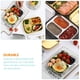 thumbnail image 5 of Compartimento de acero inoxidable Plato de comida Dos cuadrículas Dinero de comida Siring Bandeja, 5 of 5
