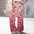 thumbnail image 6 of Dress Pants Women Petite High Waisted Wide Leg Summer Beach Vacation Pants Boho Lounge Casual Palazzo Trousers, 6 of 8