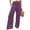 Purple, variant on Staron Women's Loose Wide Leg Pants High Waist Straight Casual Elastic Waist with Sashes Vacation Beach Travel Comfy Relaxed Pants, Navy M